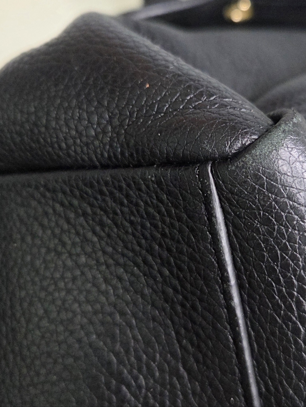 Coach Dufflette Black Pebbled Leather Shoulder Bag - Picture 15 of 16